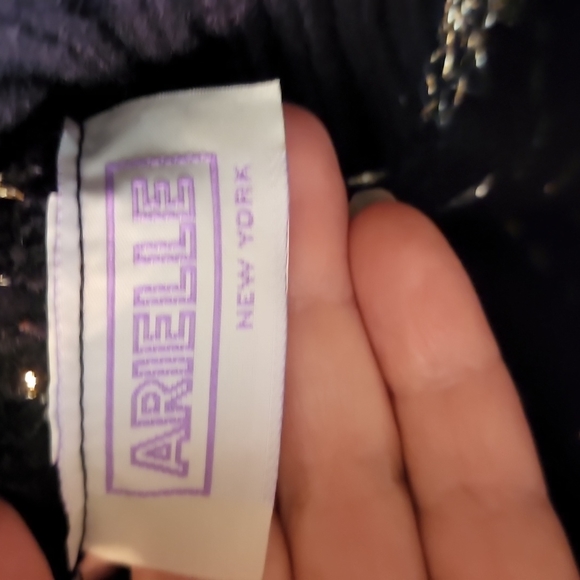 Vintage "Beverly Golderg Style" Acrylic Long Sleeve Metallic/Black Sweater - Picture 3 of 8